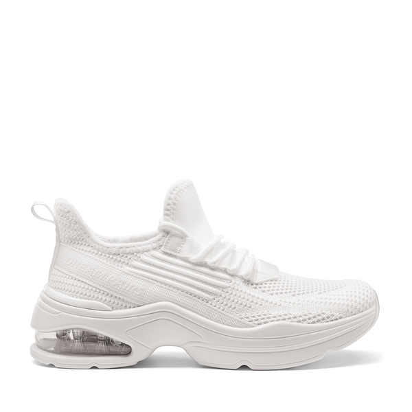 Breathable Knit Air Cushion Sneakers - WHITE - 1